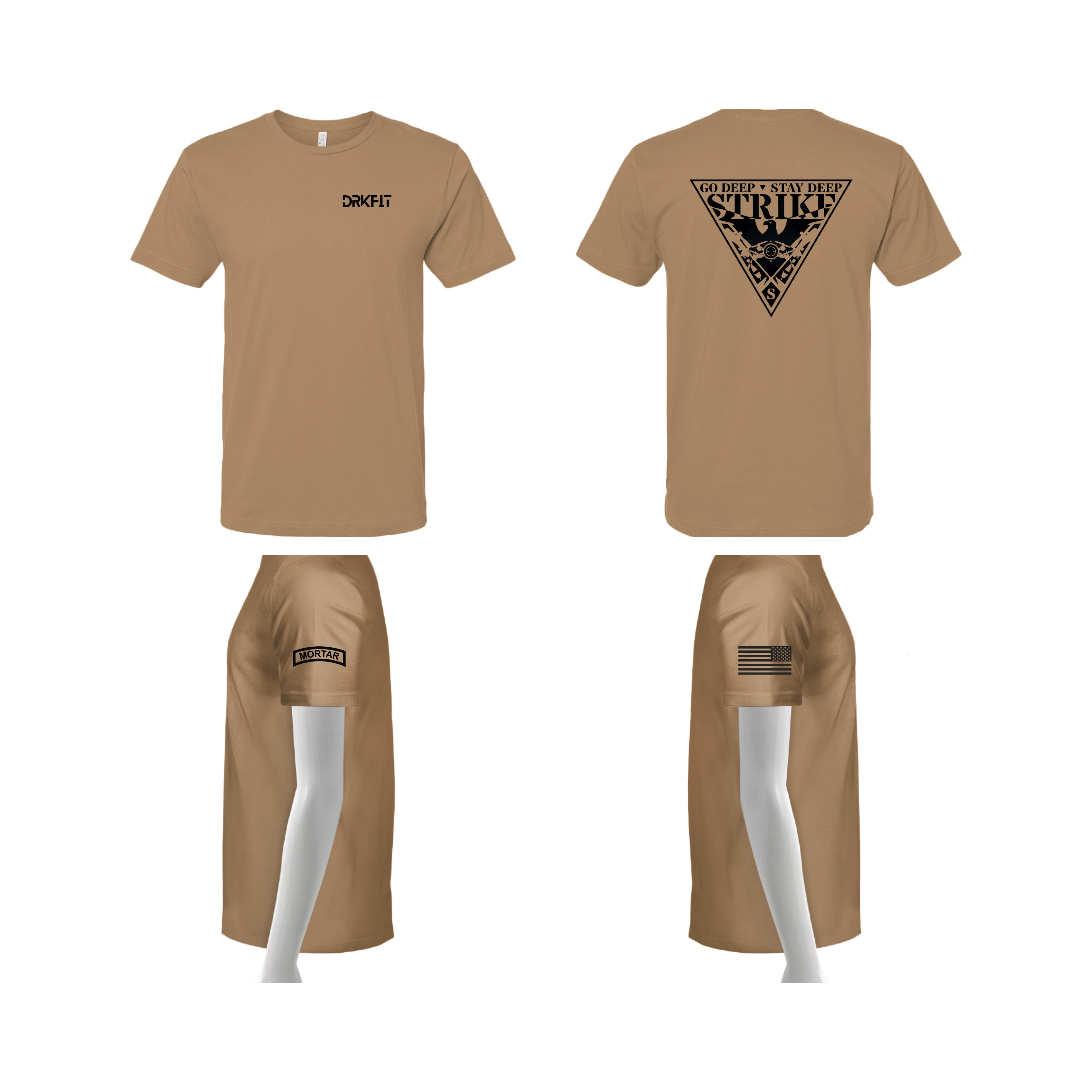 STRIKE MORTAR COTTON Tan T-Shirt